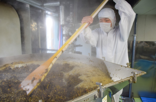 写真：野草の煮出し